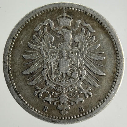1874 Germany 20 Pfennig Silver Coin | Fine Collectable Grade