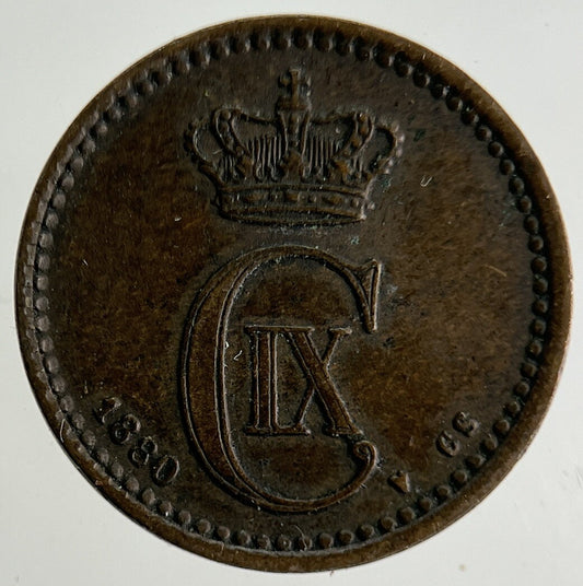 1880 Denmark 1 Ore Coin | Very High Grade