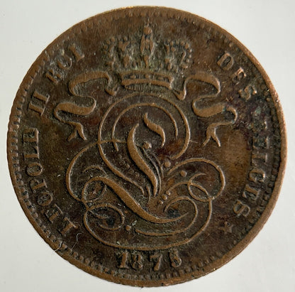 1875 Belgium 1 Centime Coin | Fine Collectable Grade