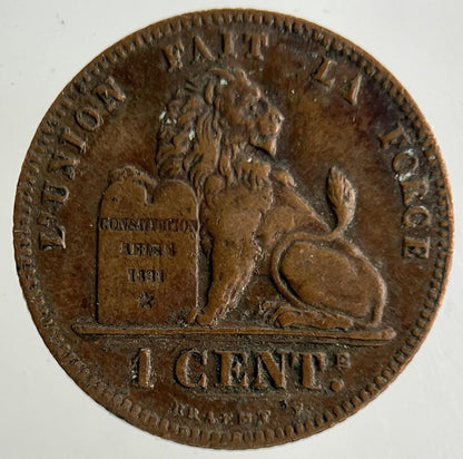 1875 Belgium 1 Centime Coin | Fine Collectable Grade