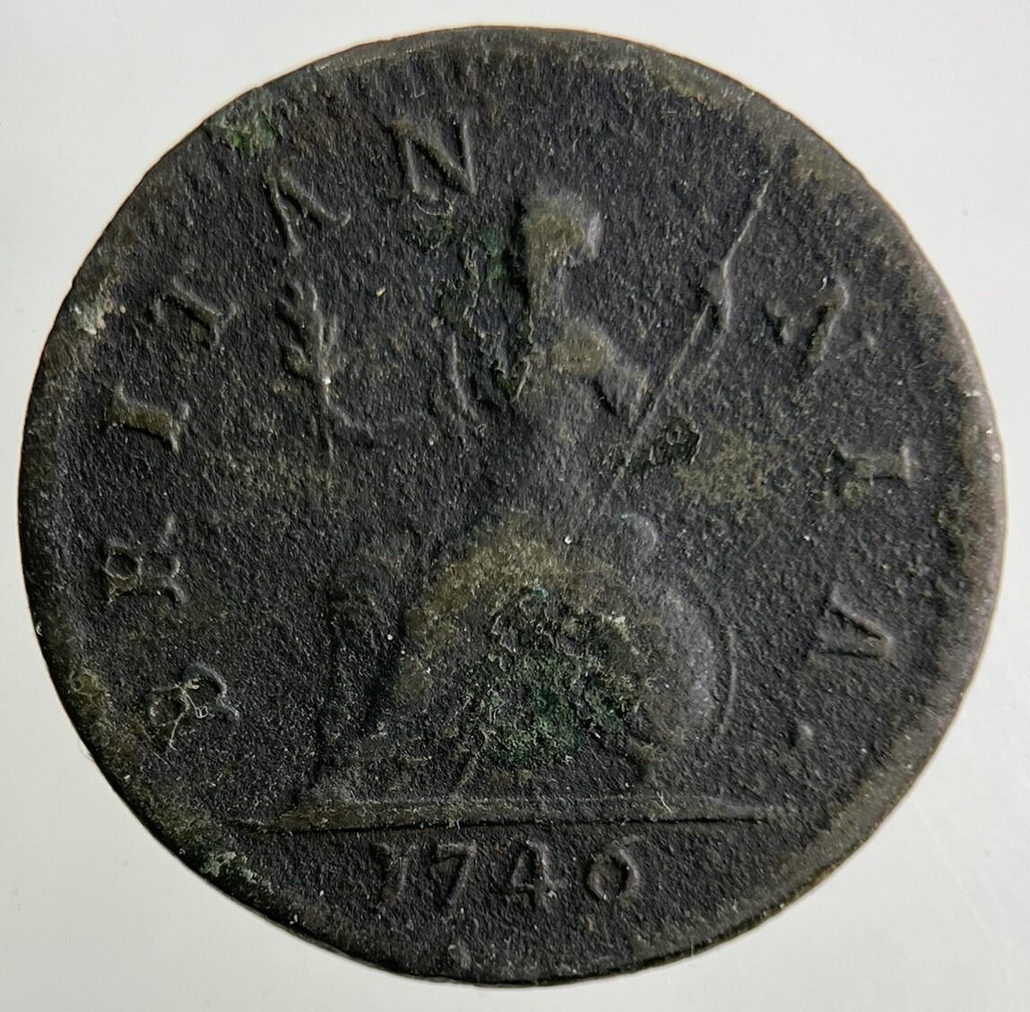 1746 George II 2nd Farthing Coin | Fine Collectable Grade