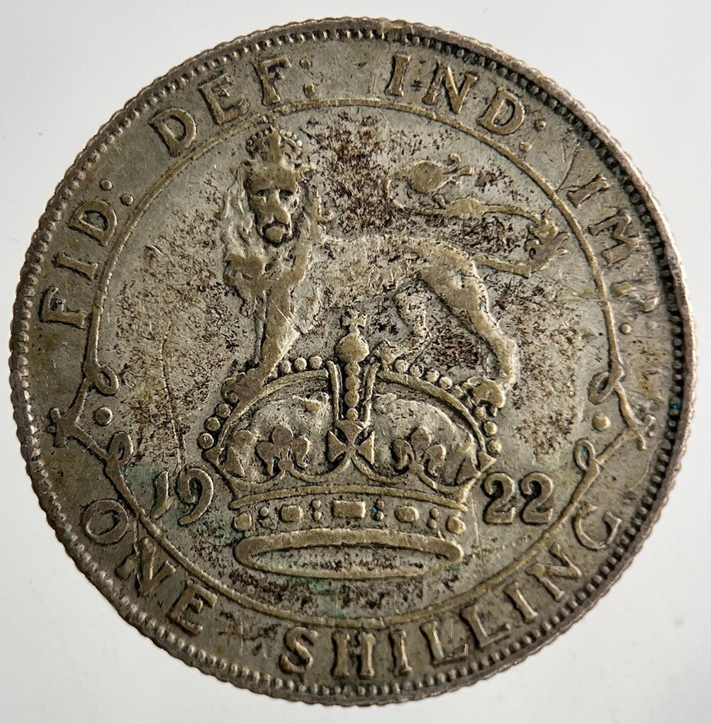 1922 George V Silver Shilling Coin | Fine Collectable Grade