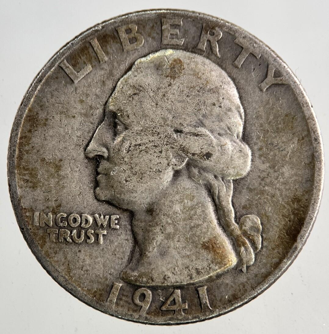1941 US USA Quarter Dollar Silver Coin | Collectable Grade