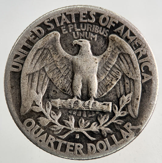 1936-S US USA Quarter Dollar Silver Coin | Fine Collectable Grade