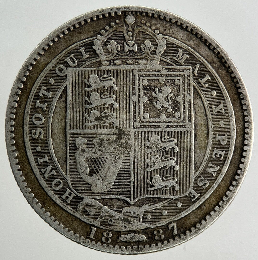 1887 Victoria Shilling Silver Coin | Collectable Grade