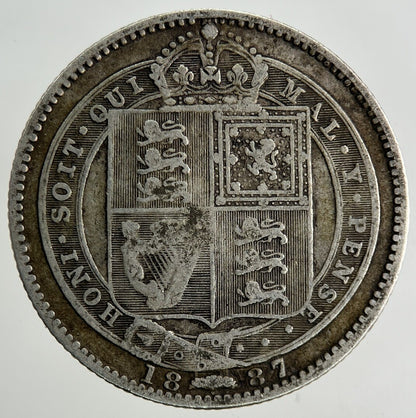 1887 Victoria Shilling Silver Coin | Collectable Grade