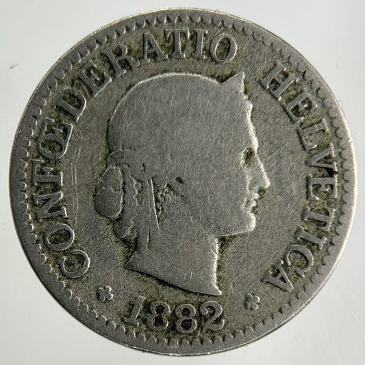 1882 Switzerland Swiss 10 Rappen Coin | Collectable Grade