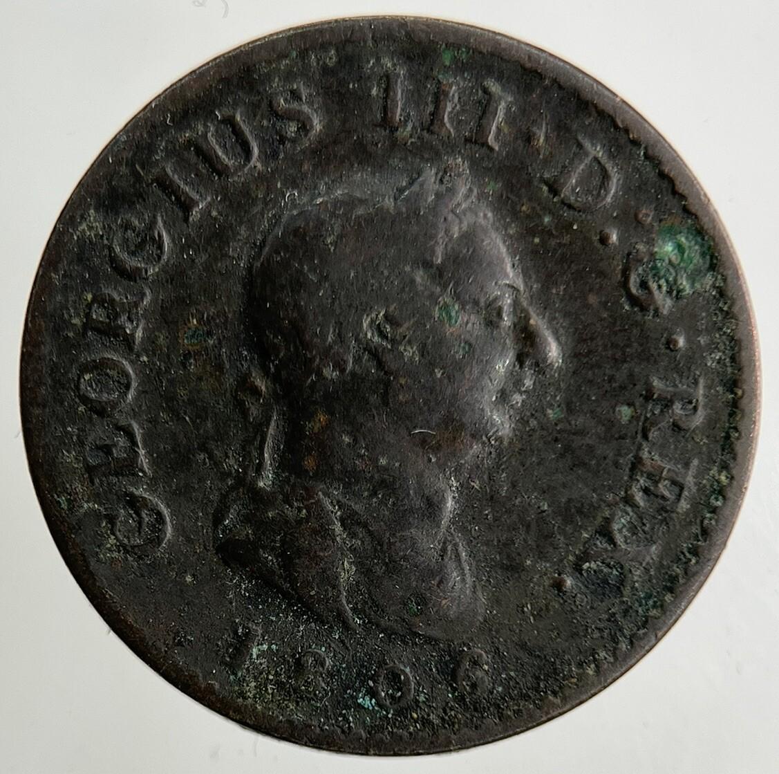 1806 George III 3rd Farthing Coin | Fine Collectable Grade