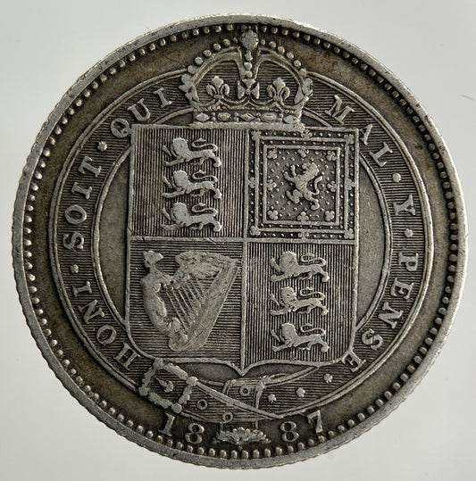 1887 Victoria Shilling Silver Coin | Collectable Grade