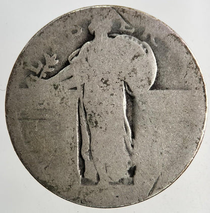 US USA Standing Liberty Quarter Silver Coin | Fair Grade