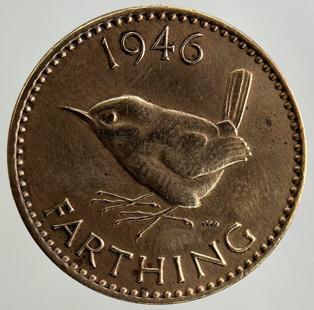 1946 George VI Wren Farthing Coin | Very High Grade