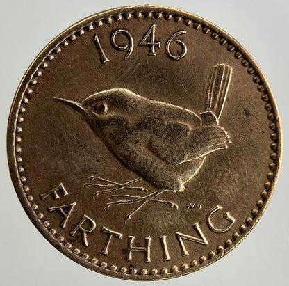 1946 George VI Wren Farthing Coin | Very High Grade