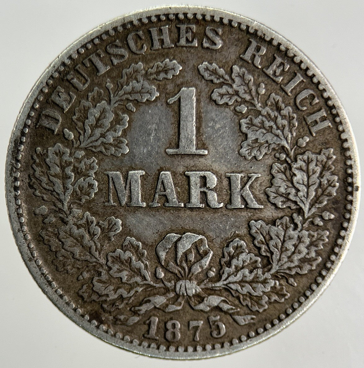 1875 Germany 1 Mark Silver Coin | Fine Collectable Grade
