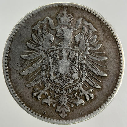 1875 Germany 1 Mark Silver Coin | Fine Collectable Grade