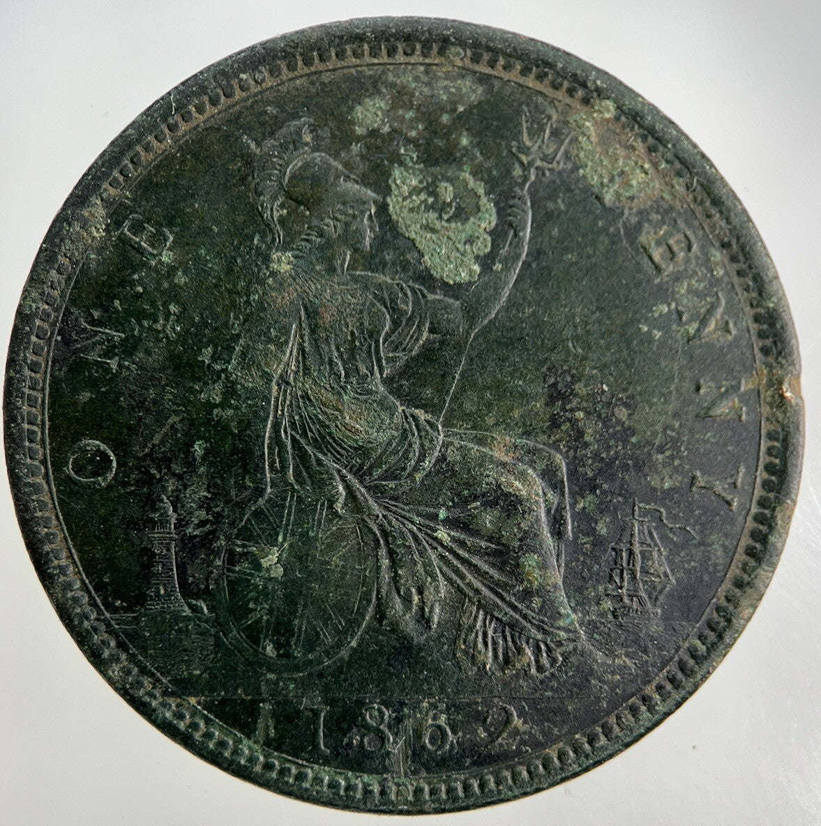 1862 Victoria One Penny Coin | Fine Collectable Grade