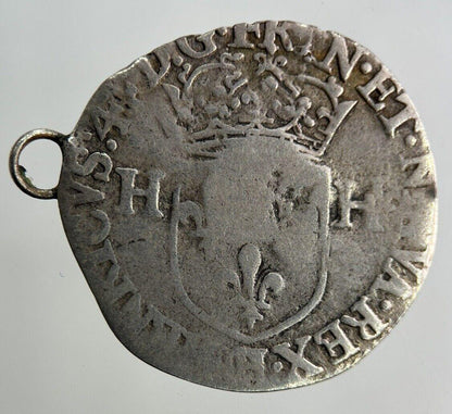1593 France Henry IV Dauphine Douzain Hammered Silver Coin | Collectable Grade