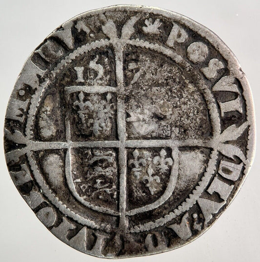 1574 Elizabeth I 1st Sixpence Hammered Silver Coin | Collectable Grade