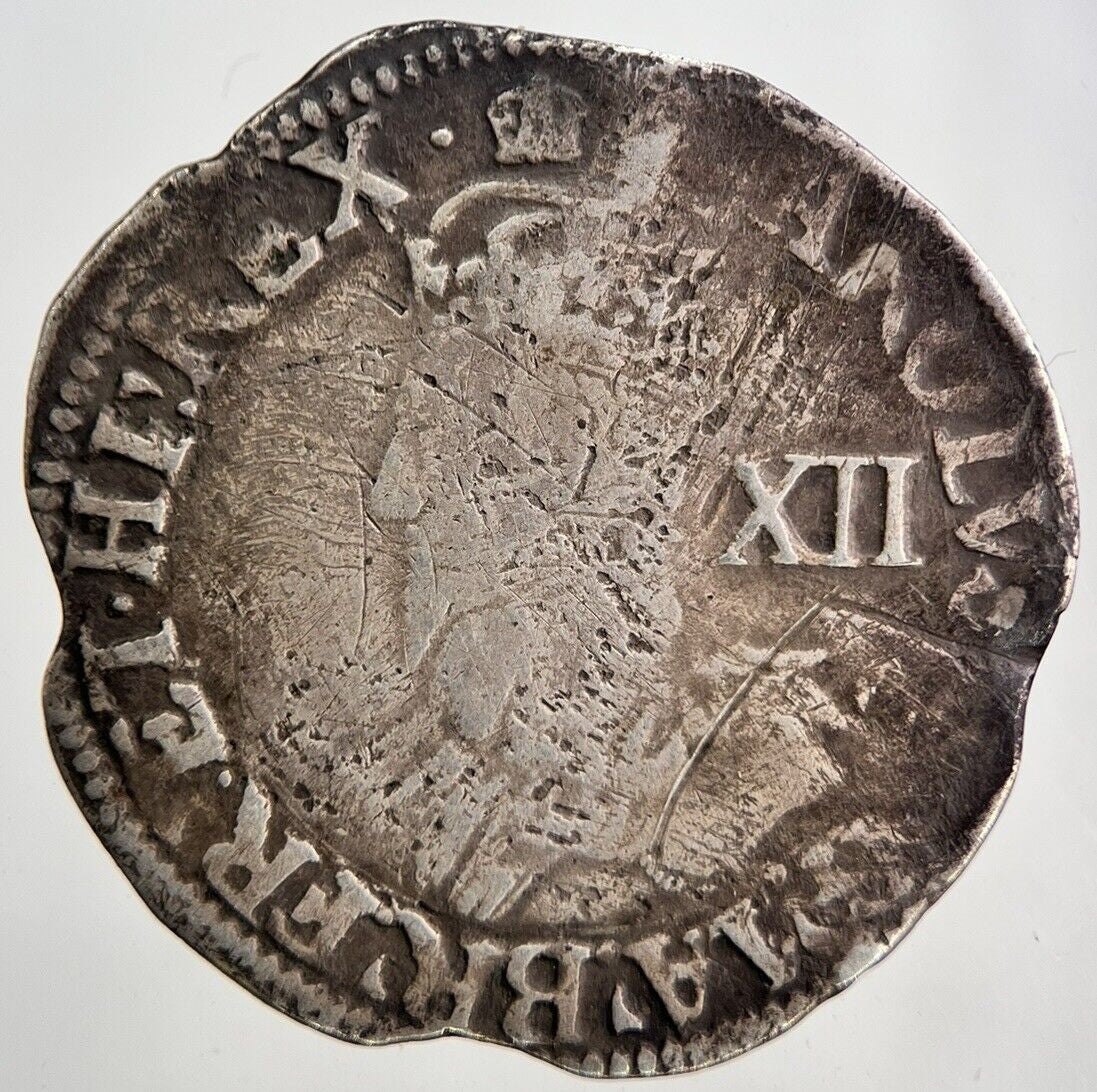 1625-49 Charles I 1st Tower Mint Shilling Silver Hammered Coin | a5978