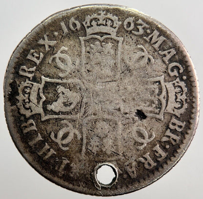 1663 Charles II 2nd Shilling Silver Coin | Collectable Grade | a7204