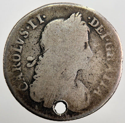 1663 Charles II 2nd Shilling Silver Coin | Collectable Grade | a7204
