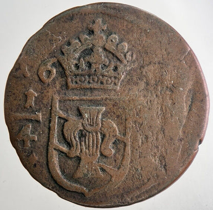1654 Sweden 1/4 Ore Coin | Collectable Grade | a9689