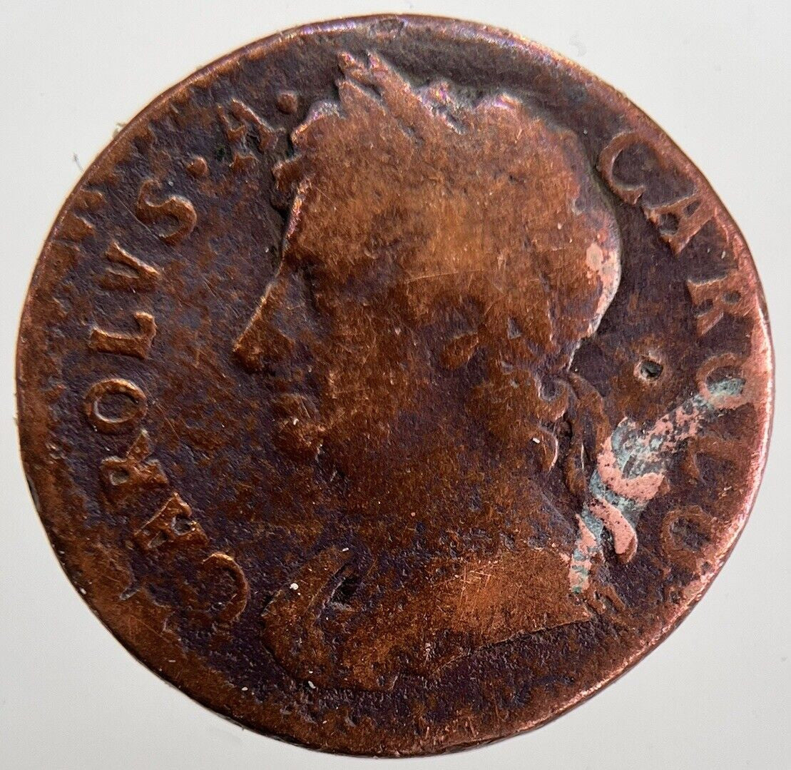 1675 Charles II 2nd Farthing Coin | Collectable Grade | a7114