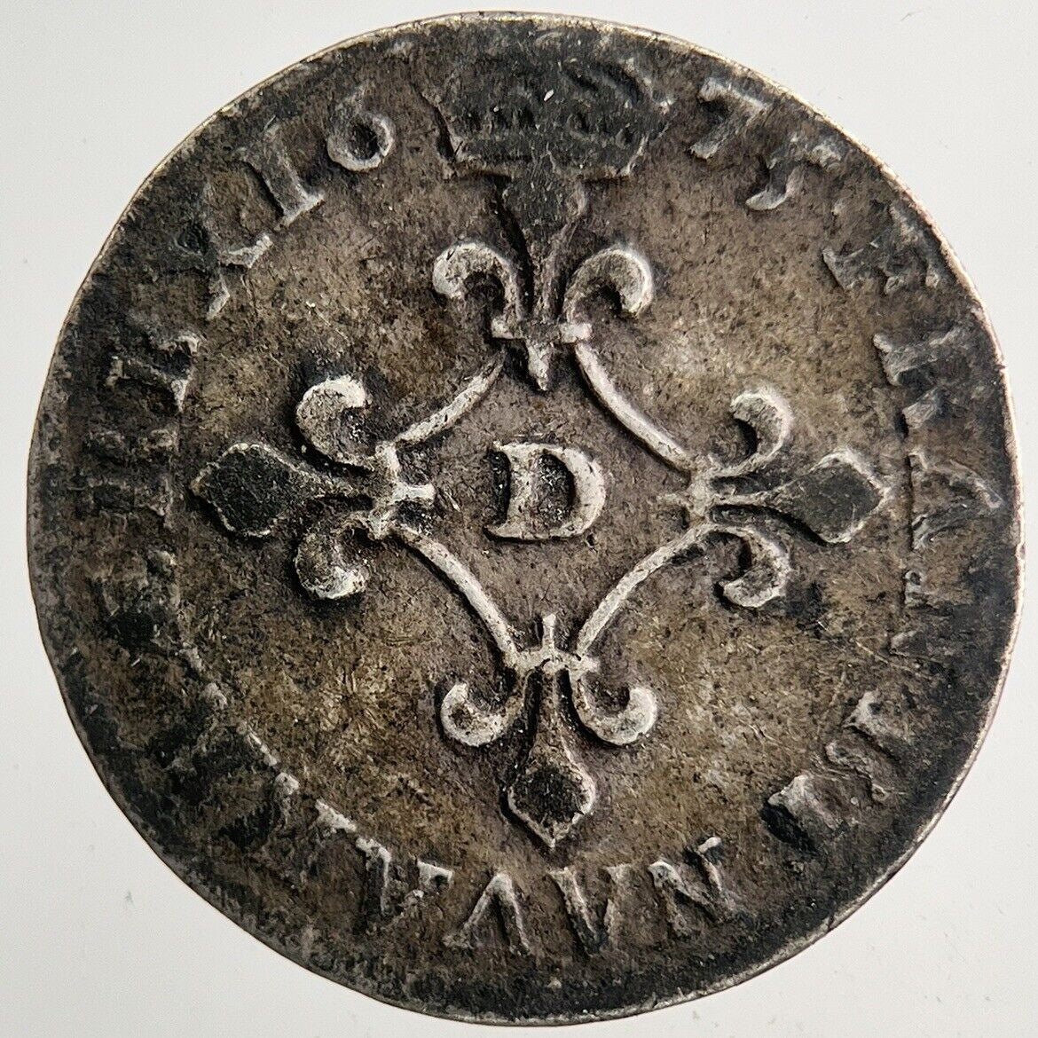 1675 France 4 Soils D Silver Coin | Fine CollectableGrade | a9227