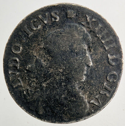 1675 France 4 Soils D Silver Coin | Fine CollectableGrade | a9227