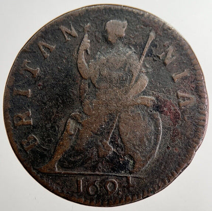 1694 William & Mary Farthing Coin | Fine Collectable Grade | a8590