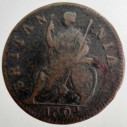 1694 William & Mary Farthing Coin | Fine Collectable Grade | a8590