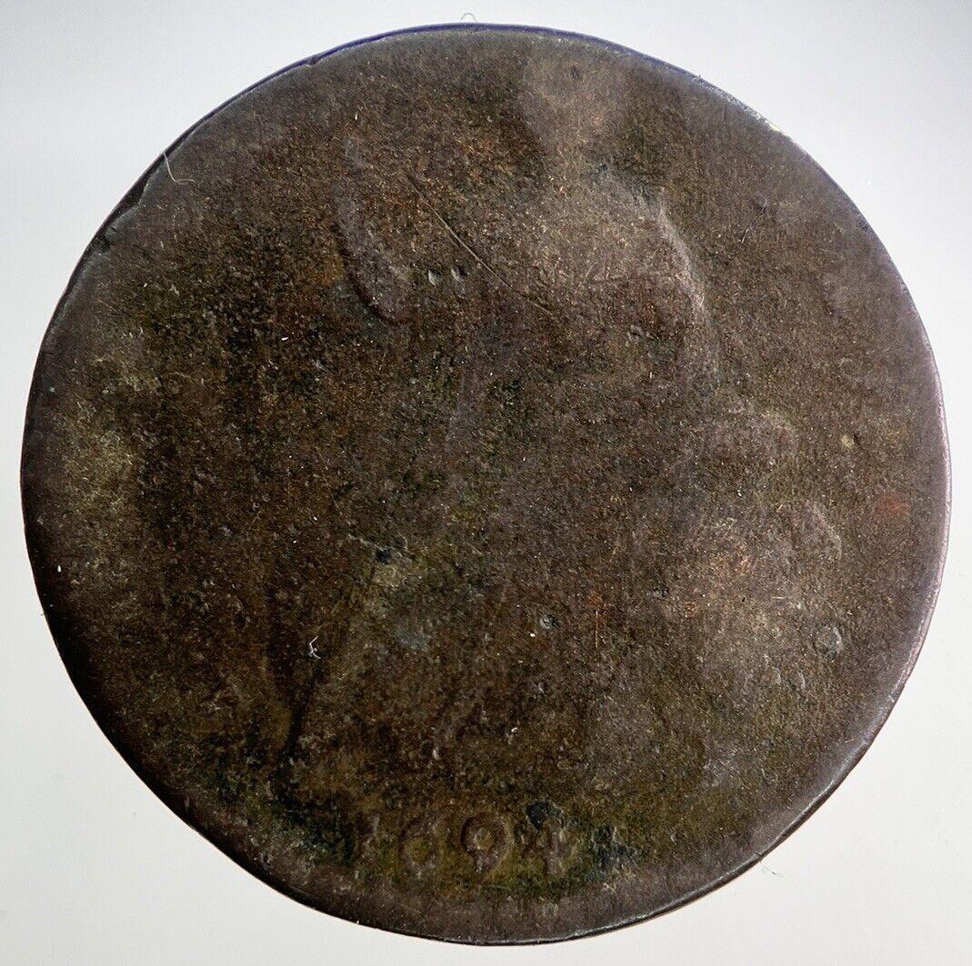 1694 William III & Mary Half-Penny Coin | Collectable Grade