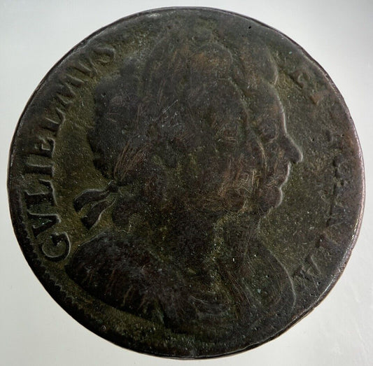 1694 William III & Mary Half-Penny Coin | Fine Collectable Grade