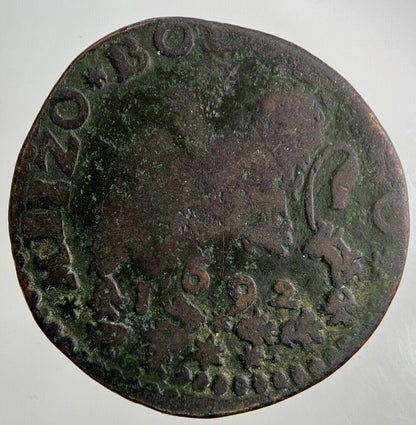 1692 Italy Papal Stayes 1/2 Half Bolognini Coin | Collectable Grade