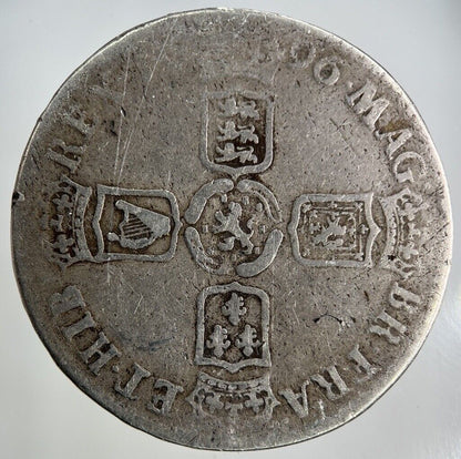 1696 William III 3rd Half-Crown Silver Coin | Fine Collectable Grade