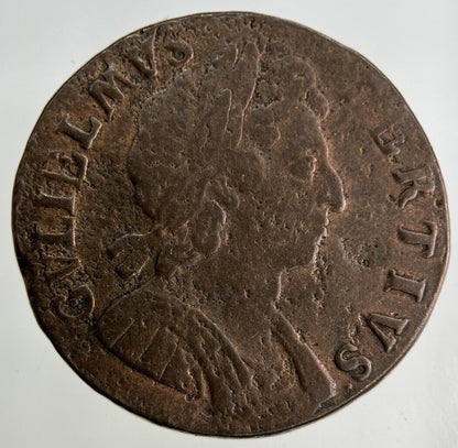 1694 William III 3rd Half-Penny Coin | Fine Collectable Grade