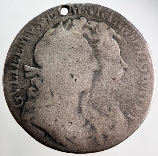 1689 William & Mary Half-Crown Silver Coin | Collectable Grade