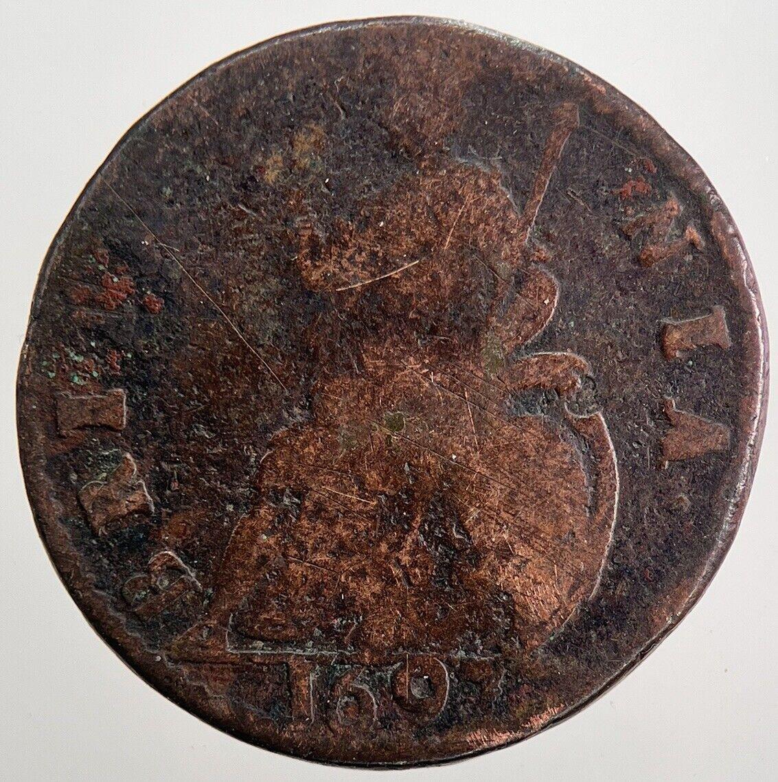 1697 William III 3rd Farthing Coin | Collectable Grade | a5620