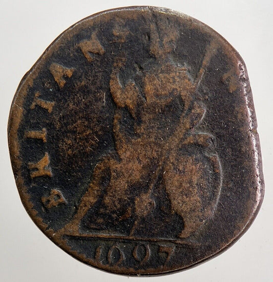 1697 William III 3rd Farthing Coin | Collectable Grade | a5619