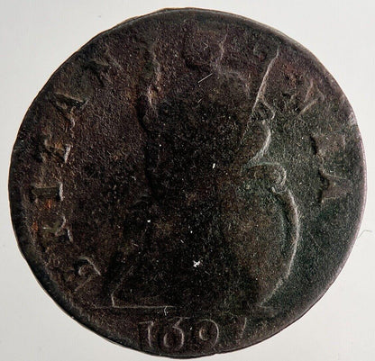 1697 William III 3rd Farthing Coin | Fine Collectable Grade | a9649