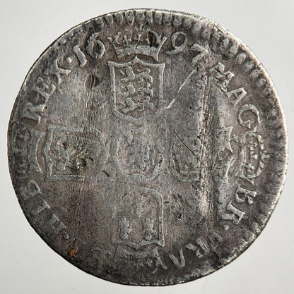 1697 William III 3rd Sixpence Silver Coin | Collectable Grade