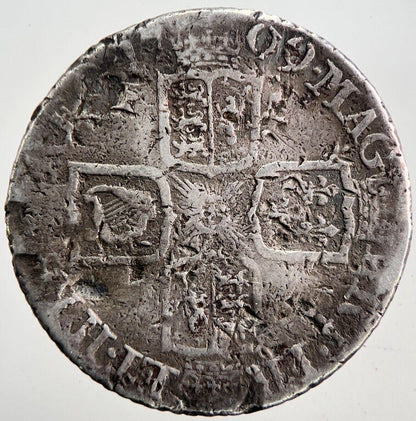 1709 Anne Shilling Silver Coin | Collectable Grade | a5969