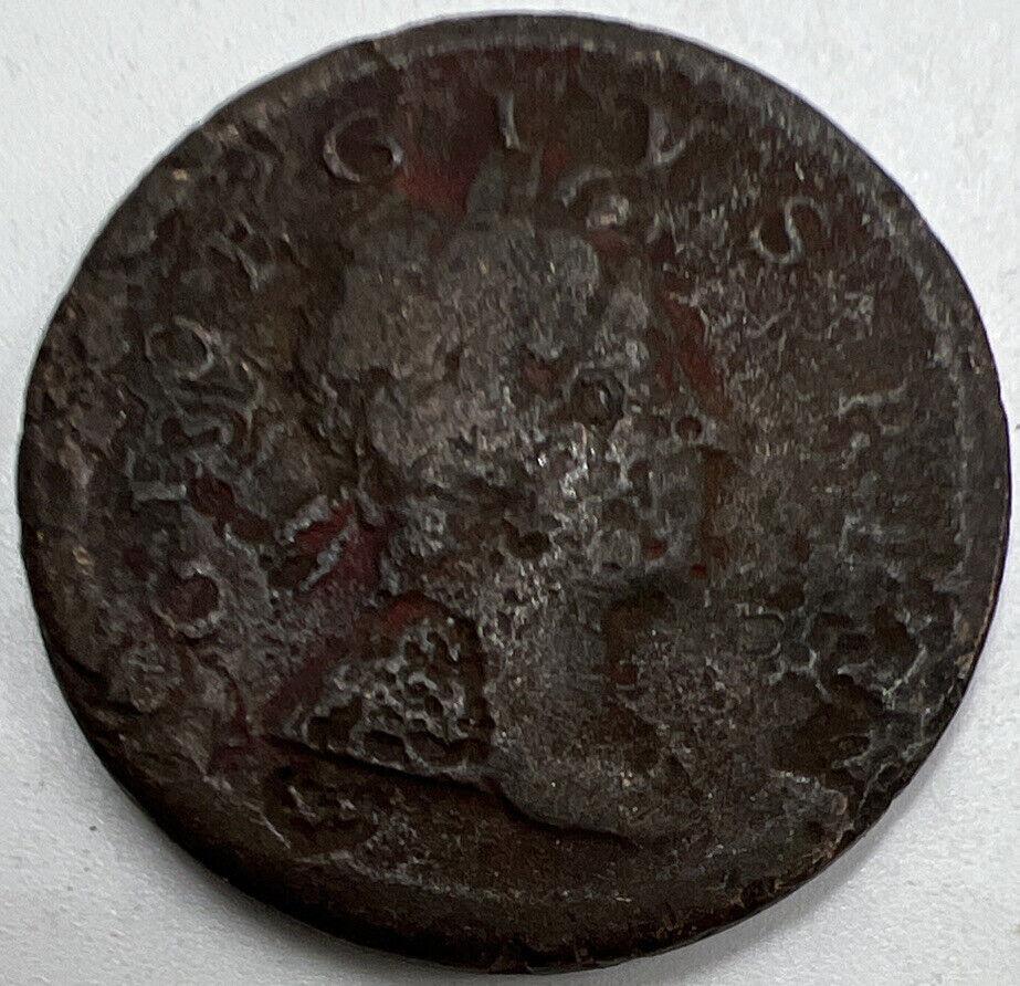 1718 Half-Penny George I 1st | British Copper Coin | Fair Grade | a172