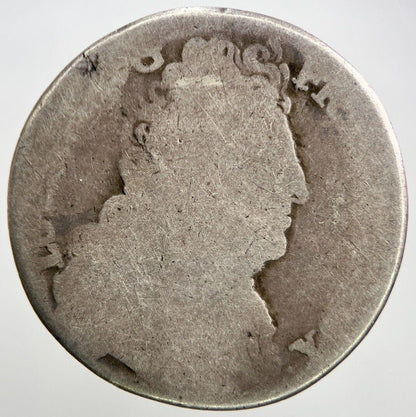 1715 W France 1/4 3 Couronnes | Luis XIV Silver Coin | Fair Grade