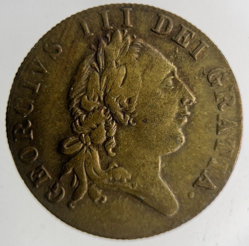 1701 British George III Gaming Good Old Days Token Coin | Fine Collectable Grade
