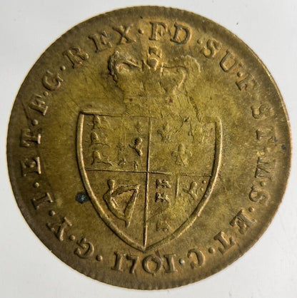 1701 British George III Gaming Good Old Days Token Coin | Fine Collectable Grade