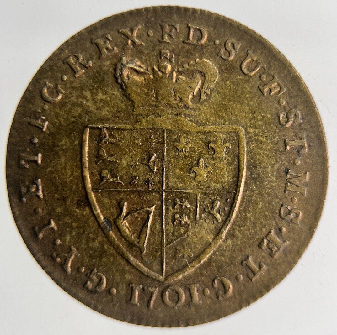 1701 British George III Gaming Good Old Days Token Coin | Fine Collectable Grade