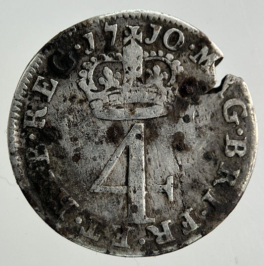 1710 Anne Maundy Four-Pence Silver Coin | Collectable Grade