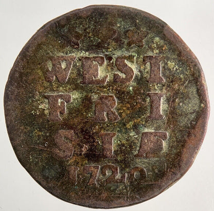 1720 Netherlands West Friesland 1 Duit Coin | Collectable Grade