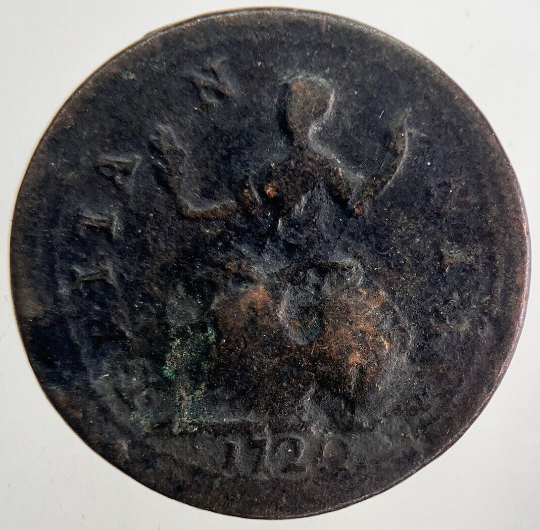 1720 George I 1st Farthing Coin | Fine Collectable Grade | a9888