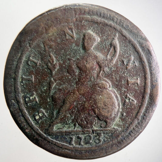 1723 George I 1st Half-Penny Coin | Collectable Grade | a4664